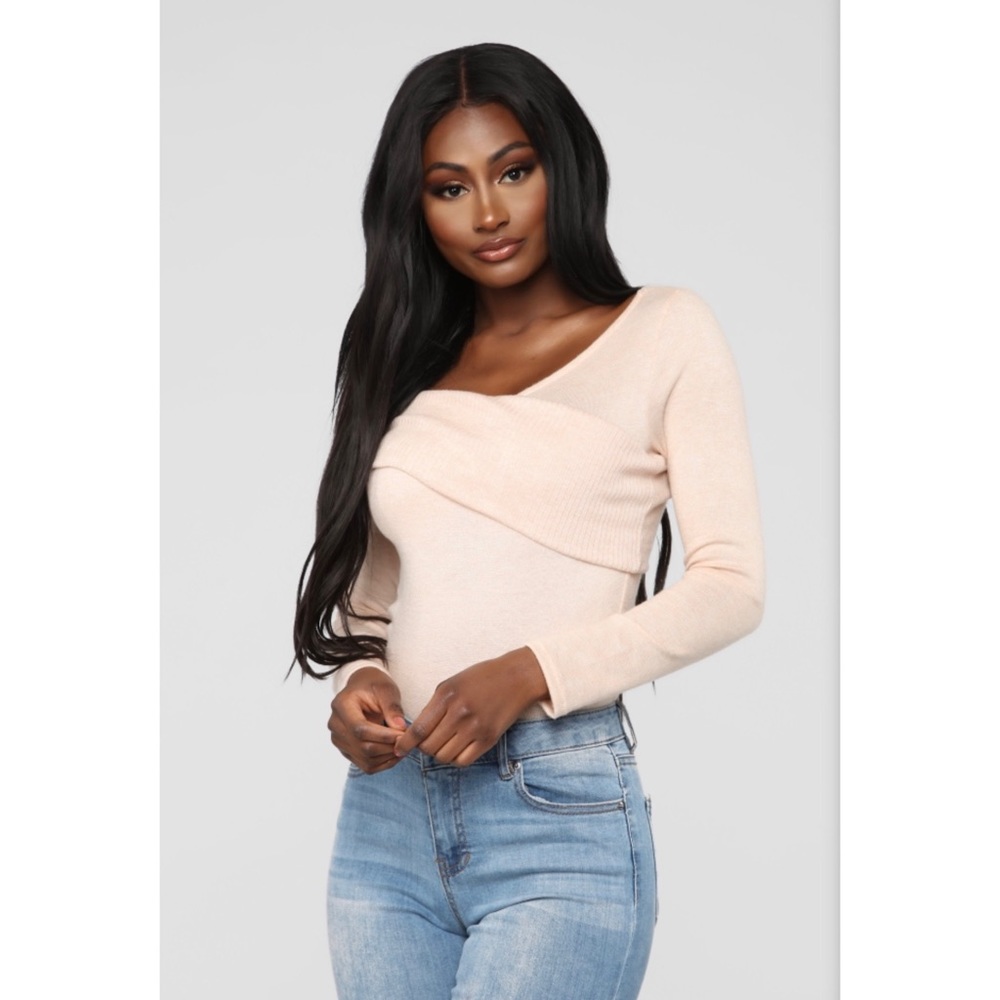 Fashion Nova Off the Shoulder Top Blush